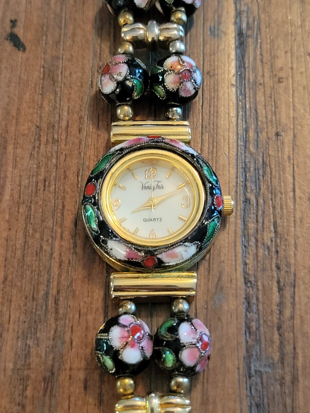 Vintage Vanity Fair Cloisonne Beaded Watch - Picture 5 of 9